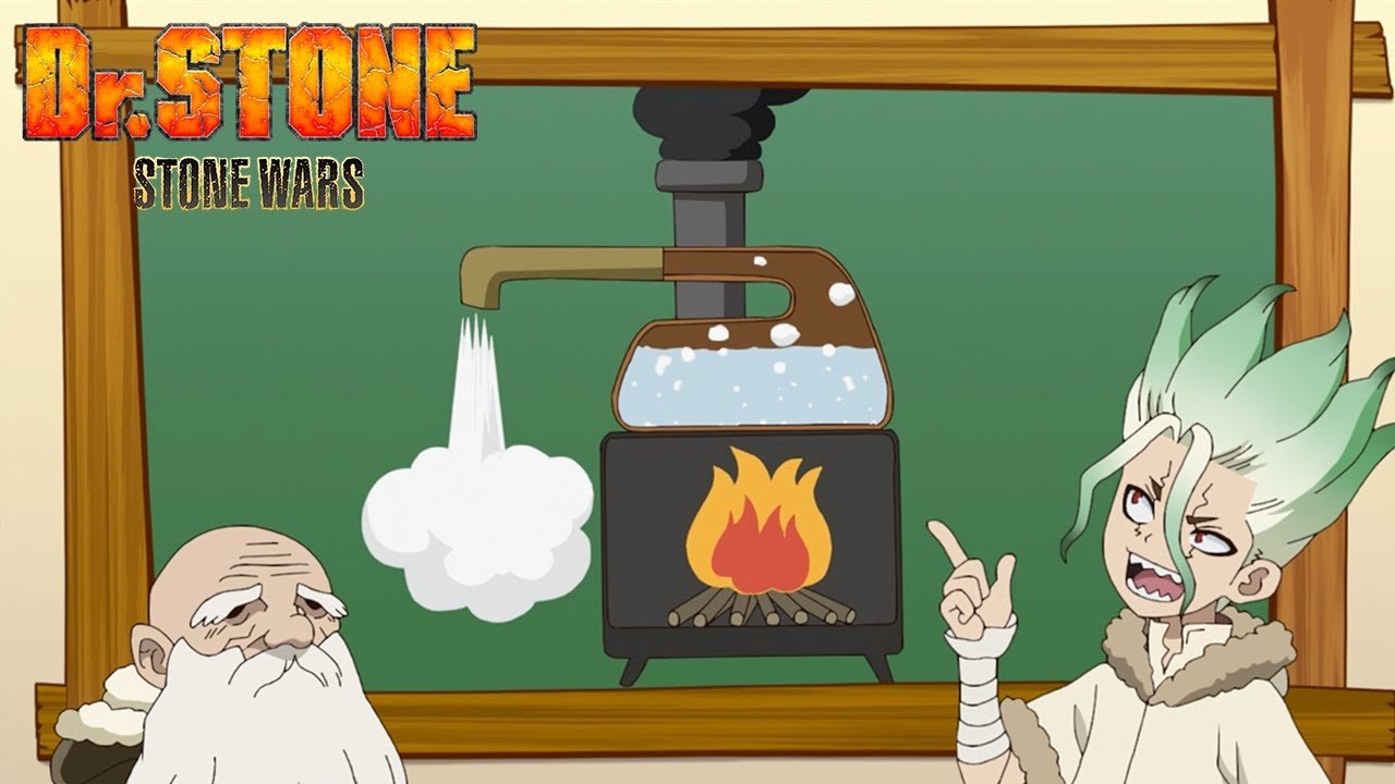 Moteur à vapeur dans Dr Stone